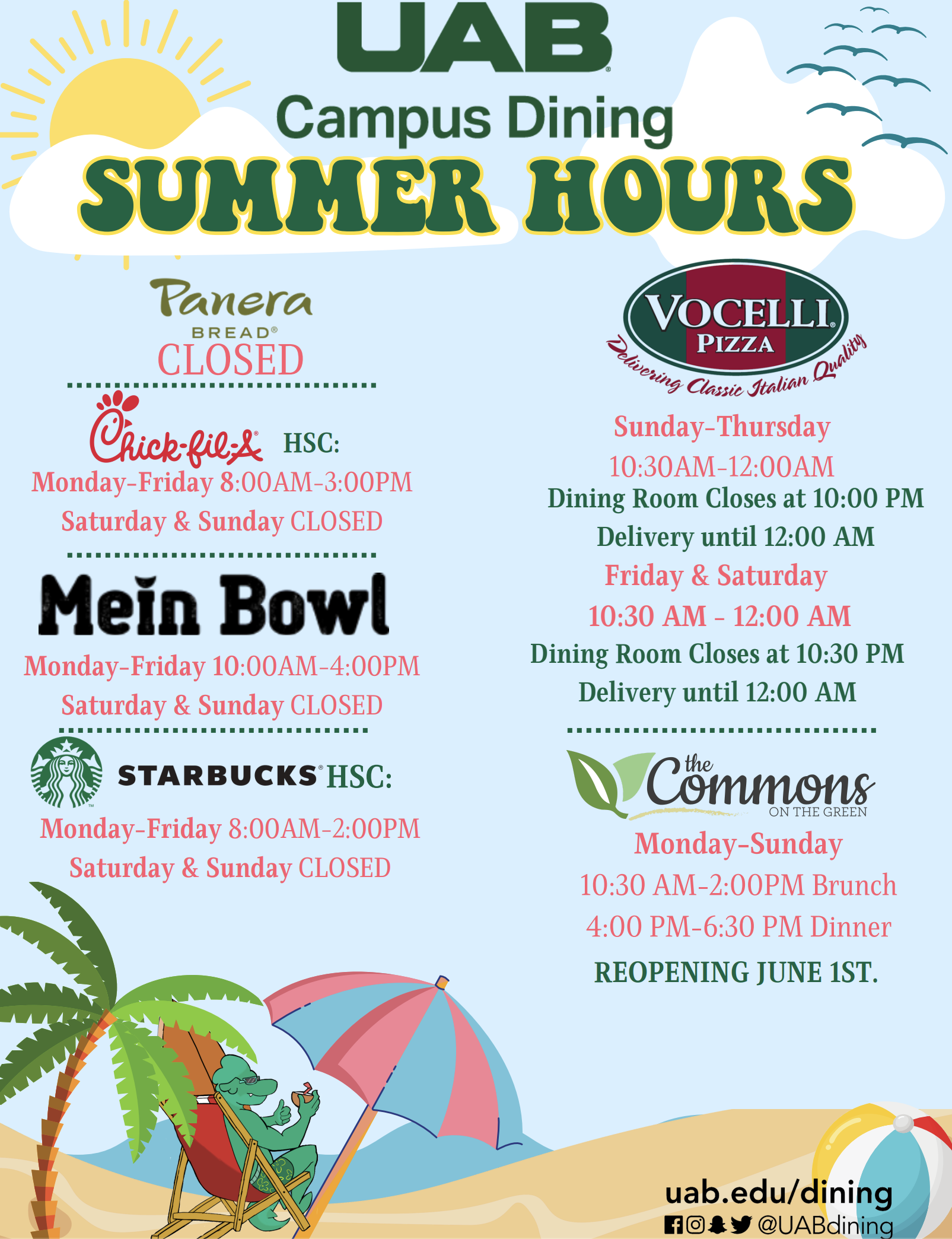 Summer Break Hours